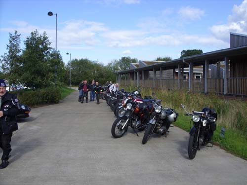 Bikes at the finish