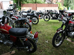 Bikes at the finish
