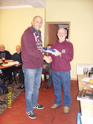 Steward Paul receiving his token of appreciation.