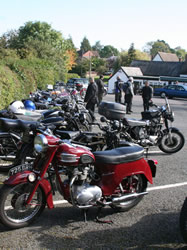 Bikes at the Friendley Inn