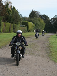 Frank Parker arriving at the start,
