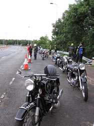 Bikes assembled at the start