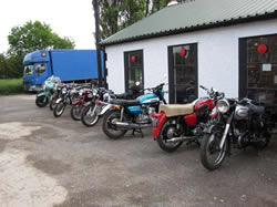 Bikes parked up at the Willoughby Café
