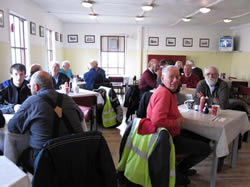 Riders re-fuel in the Café