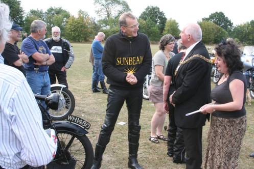 Julia Booth tour-guides the Lord Mayor, seen here chatting to Alan Brittain