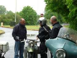 Dave Sketchley chats to Frank Parker and Martyn Roberts. 